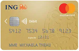La carte Gold Mastercard de la banque en ligne ING Direct