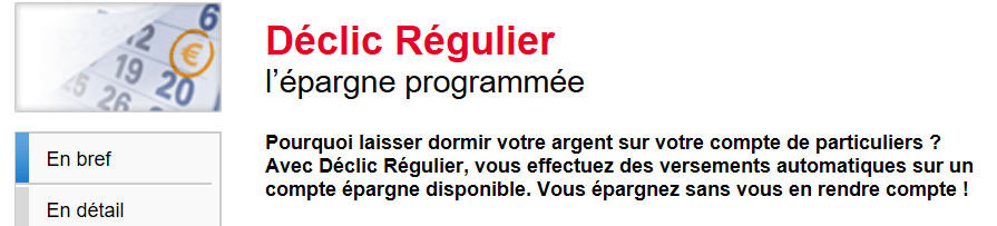 Option Déclic Régulier Société Générale