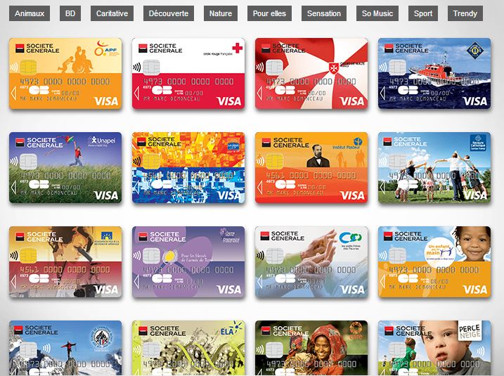 cartes bancaire collection SG