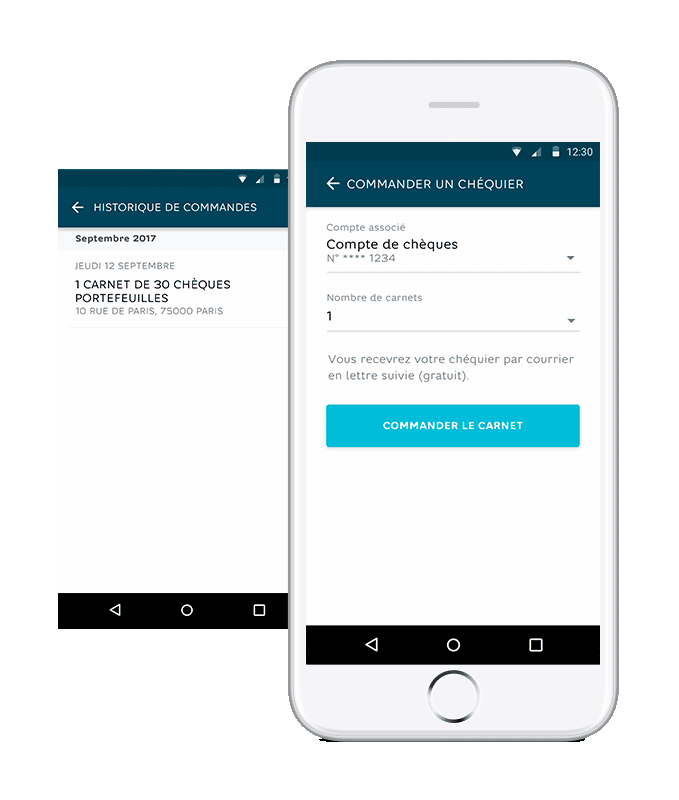 Commande chequier Hello bank! via mobile