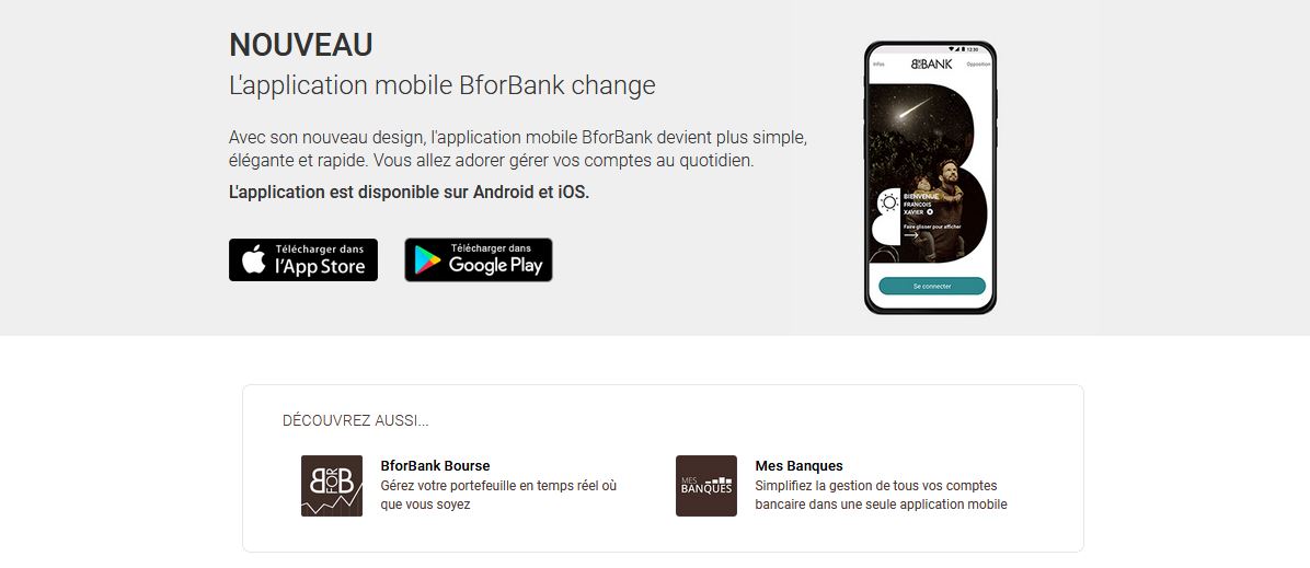 l'appli mobile BforBank