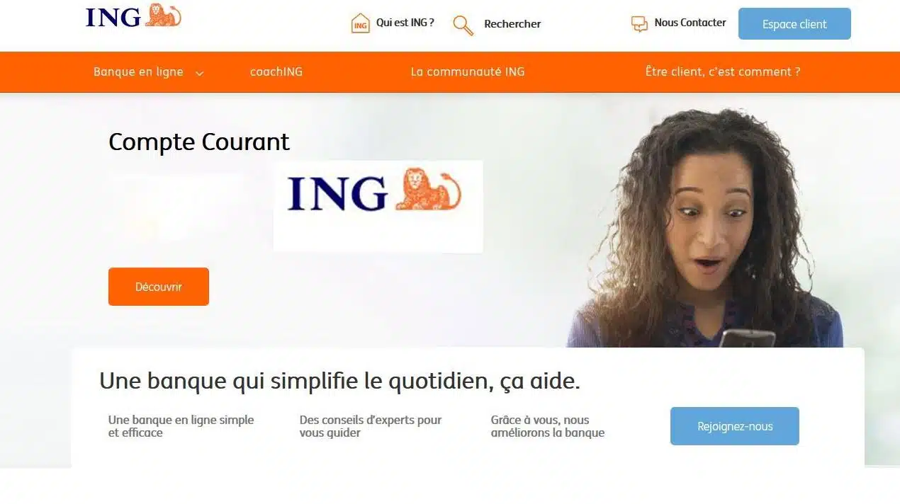 ING meilleure banque pour ouvrir un compte bancaire en ligne