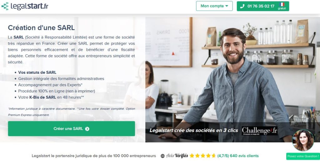 créer une société avec legalstart avis