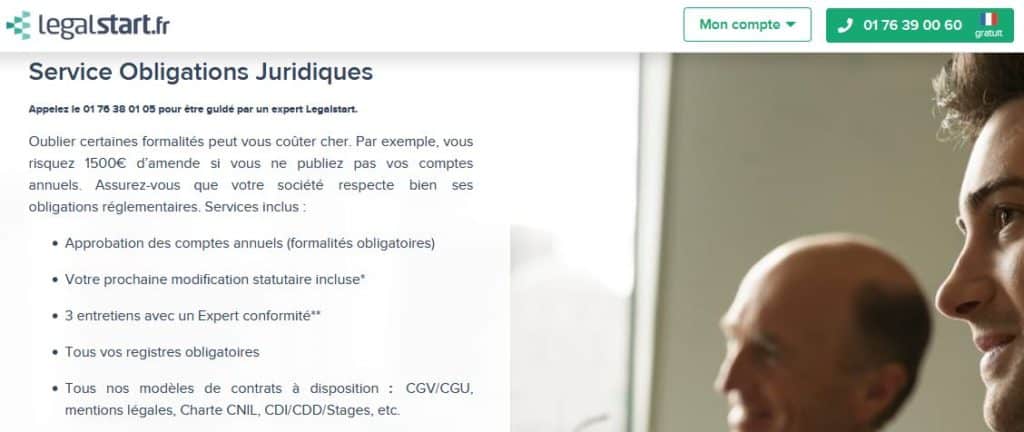 service conformité legalstart avis