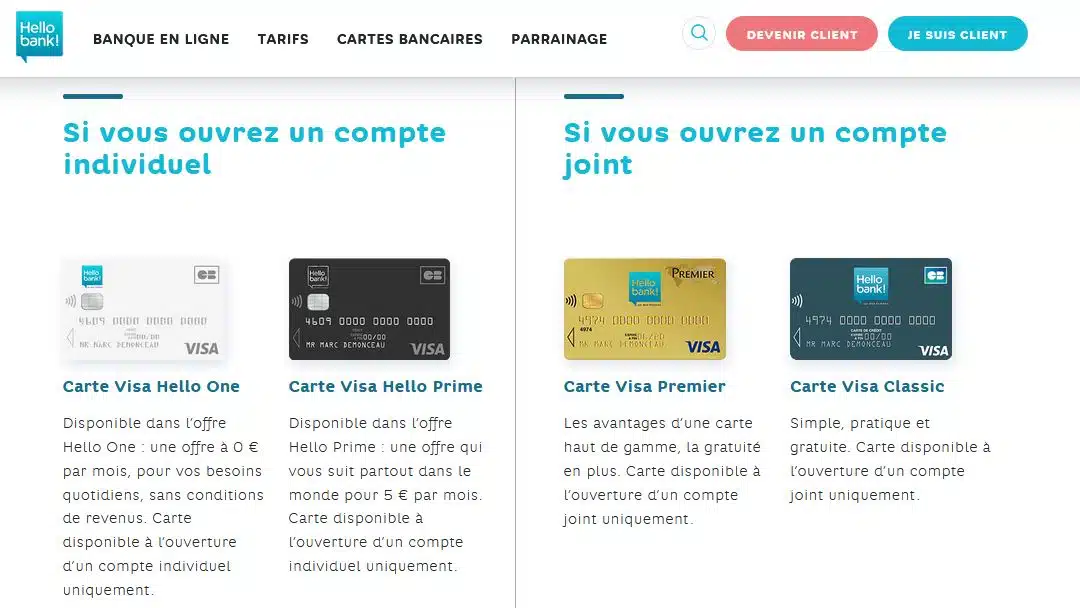 ouvrir un compte joint Hello bank! conditions