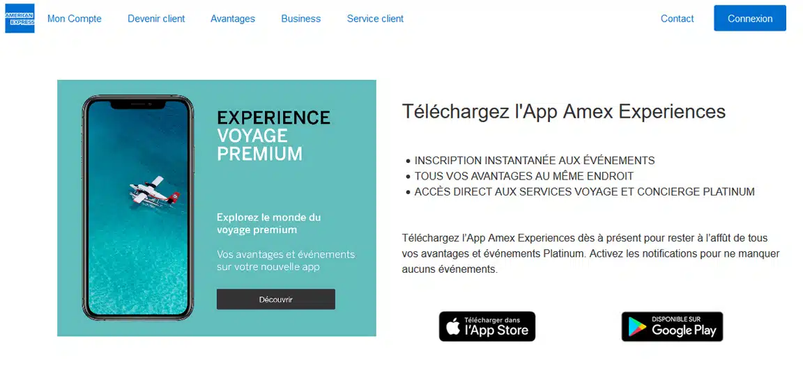 Platinum Amex avis appli mobile