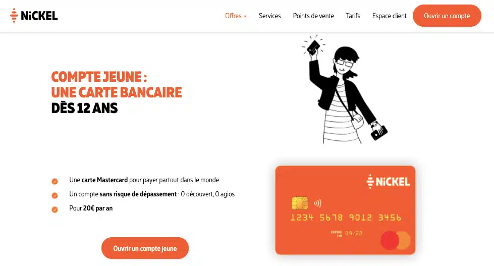 Offre promo code Nickel Jeune