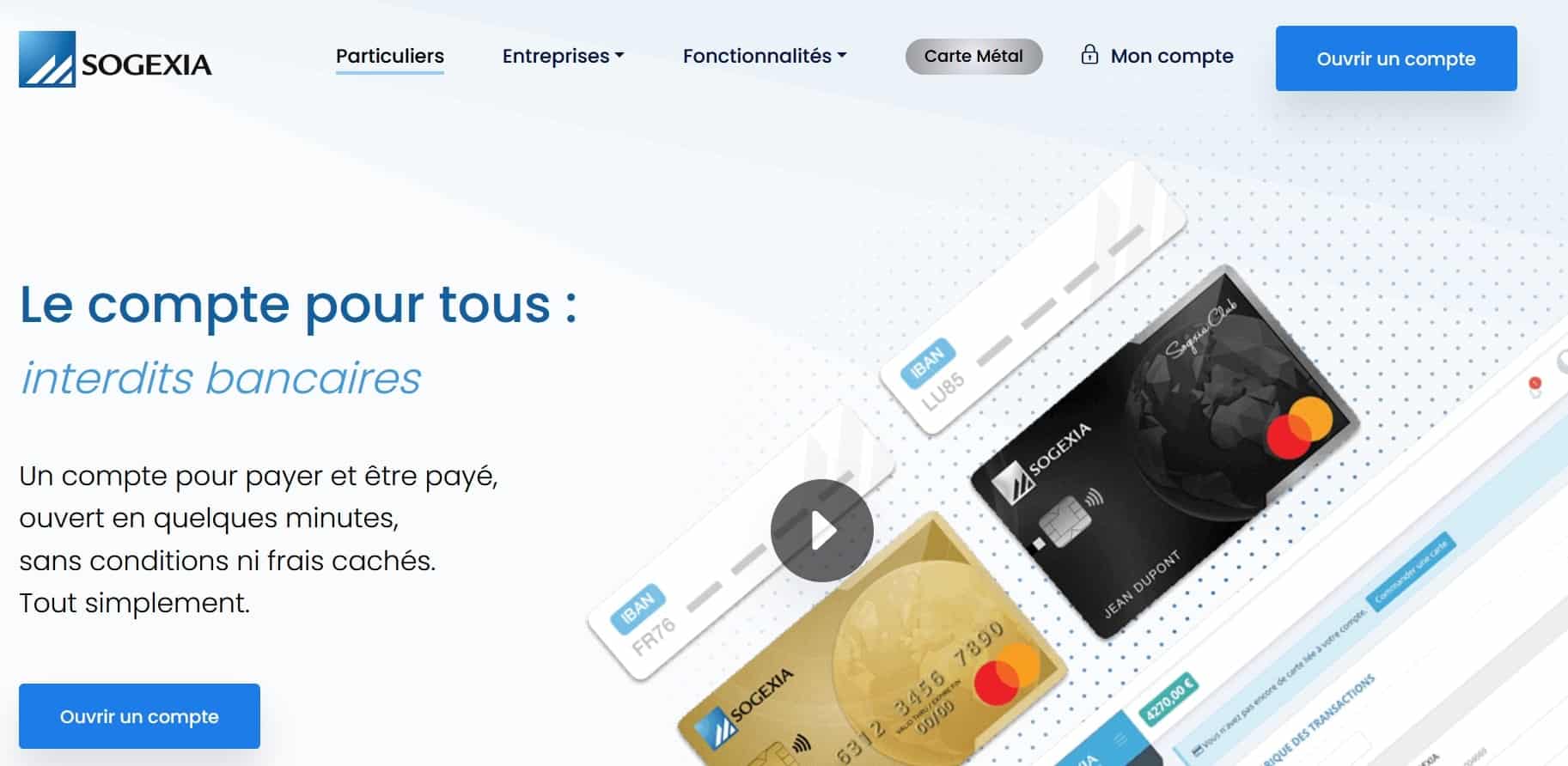 avantages ouverture compte Sogexia 