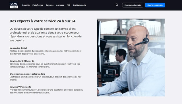 service client Saxo Banque avis