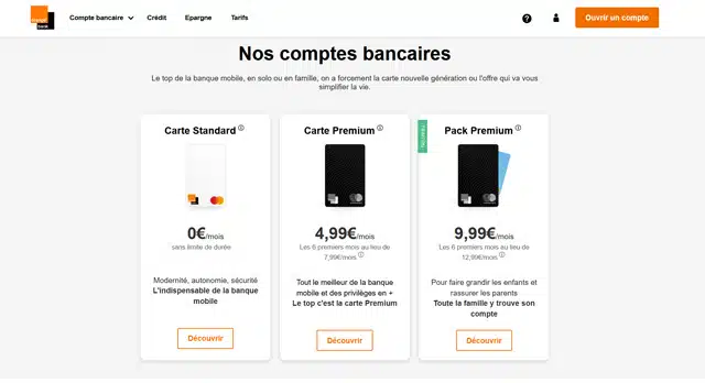 orange bank carte premium inconvénients avis