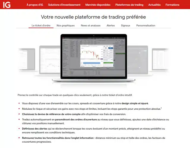 Avis IG plateforme trading
