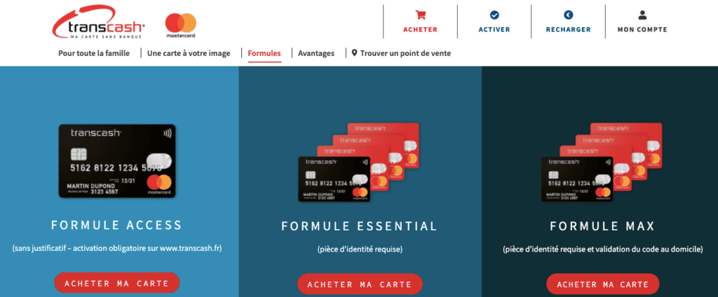 Avis Transcash : formule access