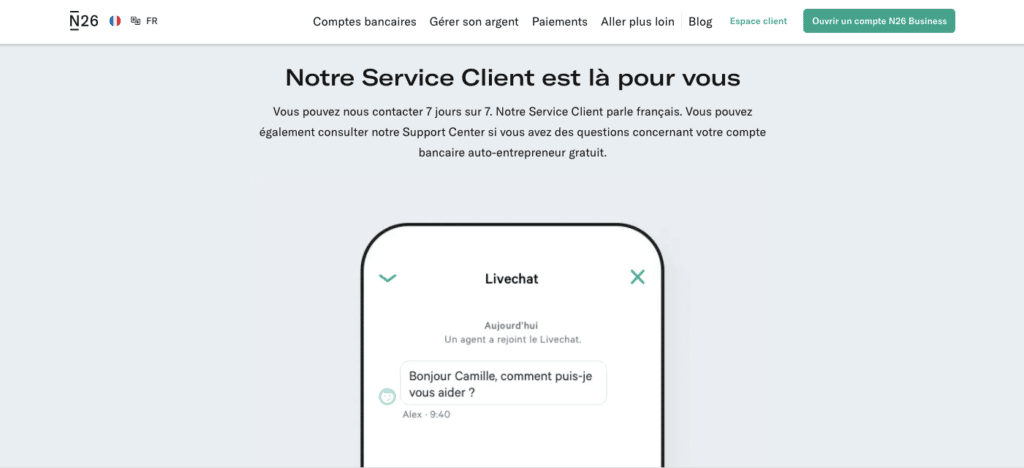 Quel avis N26 Business Standard sur le service client ?