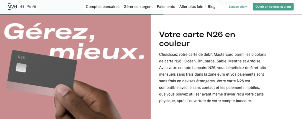 Quel avis N26 Smart sur la carte bancaire