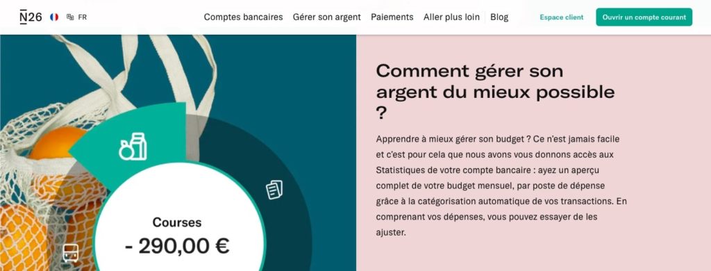 Avis N26 smart appli mobile gestion de budget