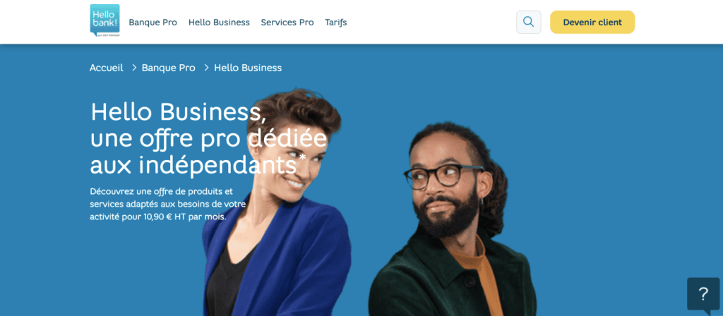 Banque pour freelance Hello Business