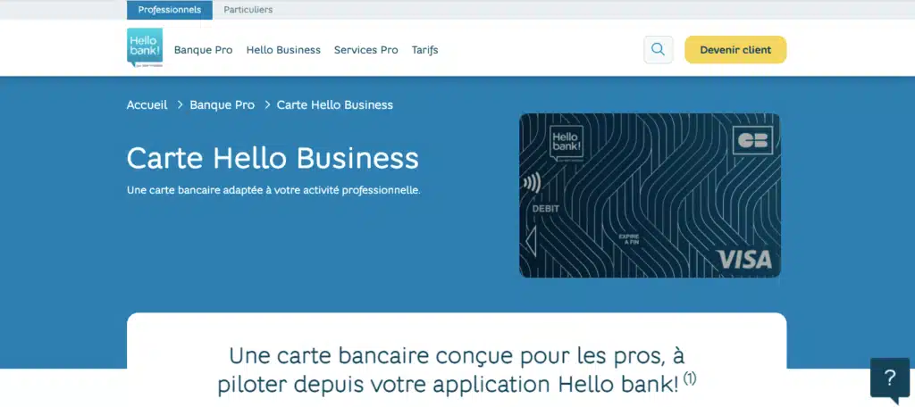 Délai ouverture compte bancaire Hello Business