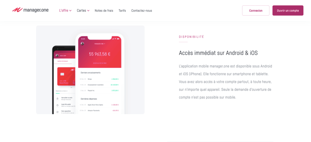 Avantages comptes pro gestion notes de frais