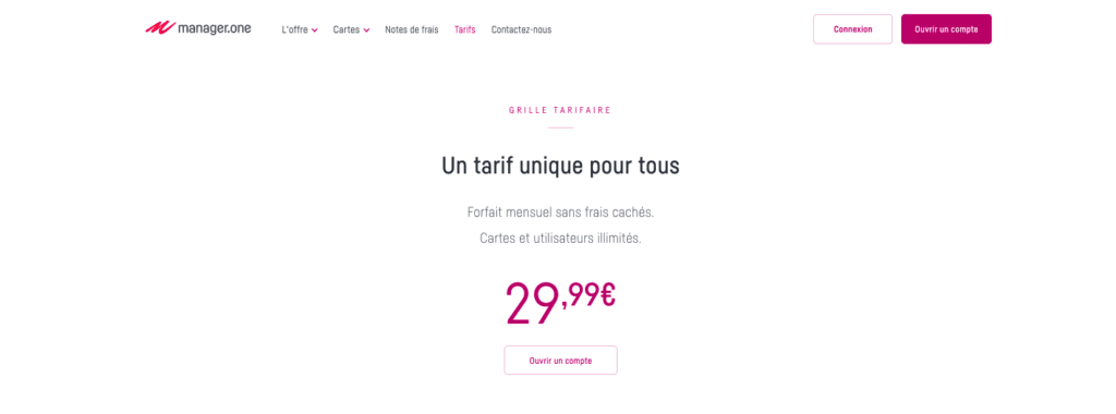 Quel avis Manager One sur les tarifs ?