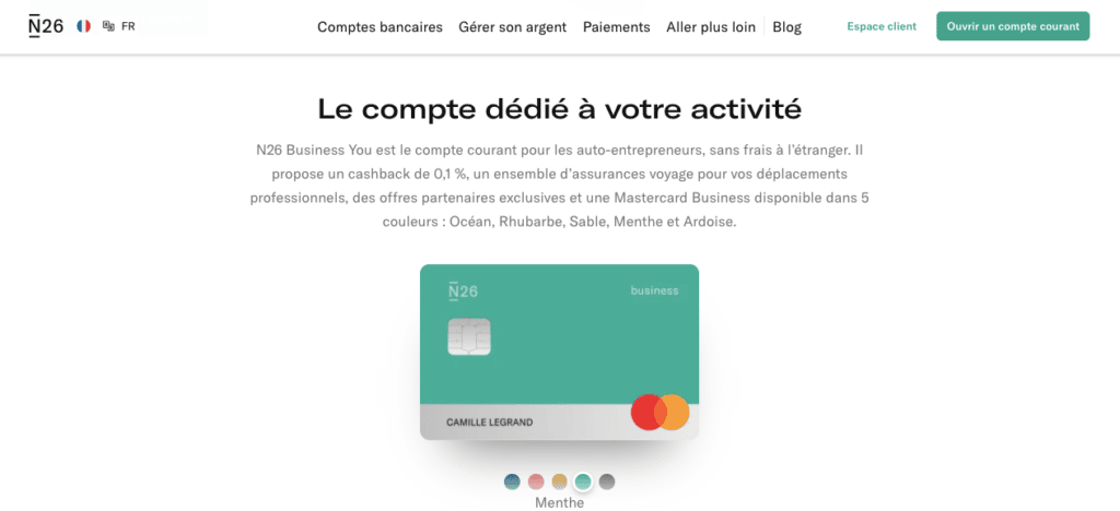 Banque pro fiable N26 Business