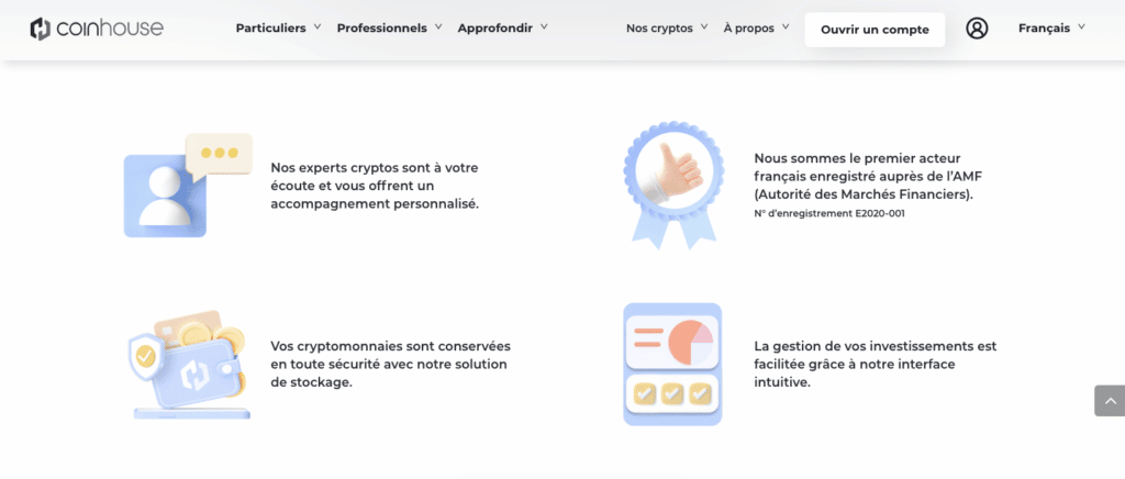 Quel avis Coinhouse sur son offre ?