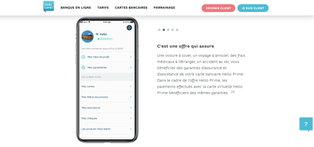 Quel avis sur le compte Hello prime et l'app mobile ?