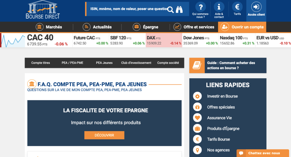 Quel courtier pour ouvrir un PEA ?