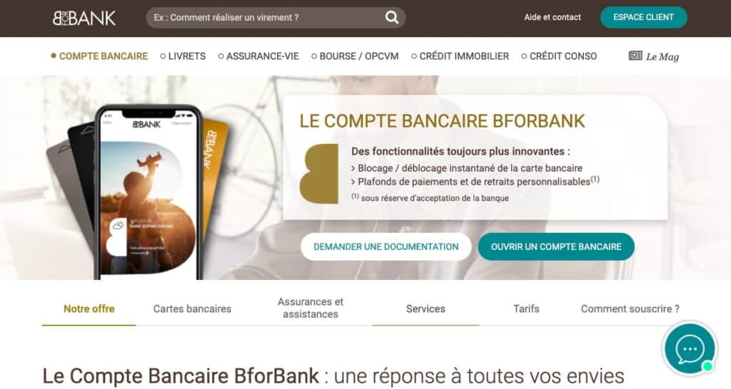 Avis Visa Premier Bforbank accessibilité