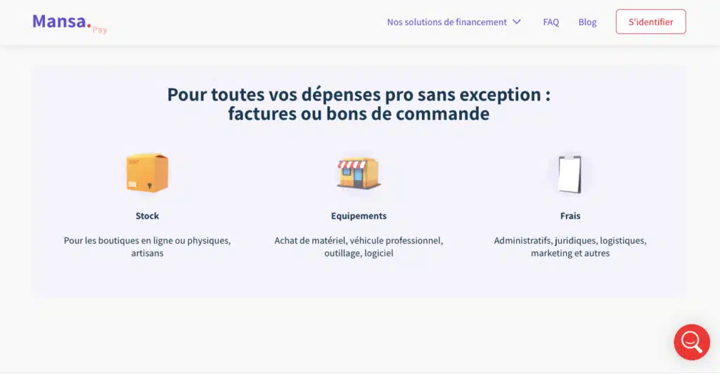 Avis Mansa paiement en plusieurs fois