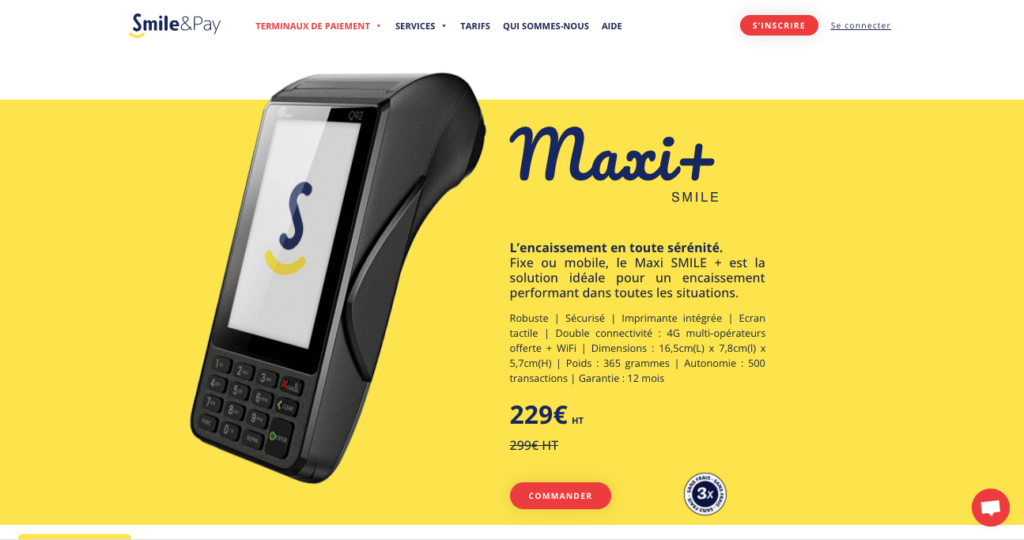 Terminal de paiement mobile 4G