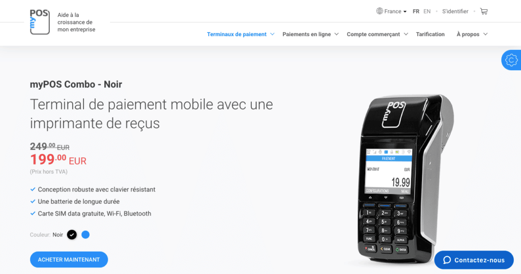 Terminal de paiement mobile avec imprimante