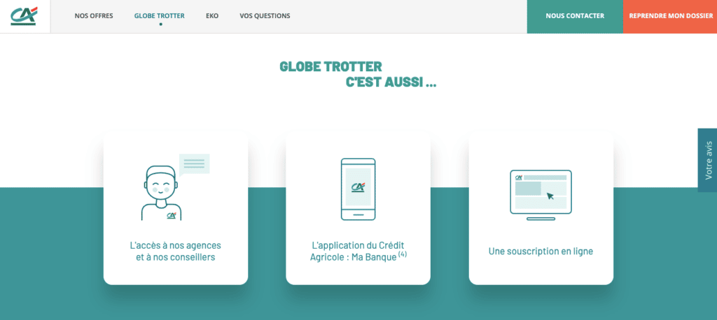 Globe Trotter Crédit Agricole avis tarif