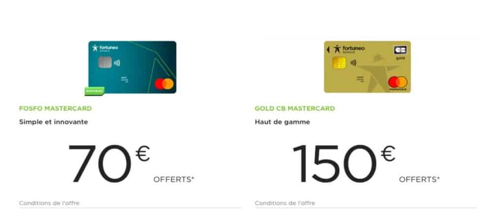 150€ offerts Fortuneo