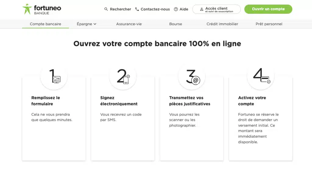 Ouvir compte Fortuneo clients ing