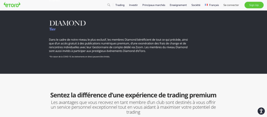 Diamond etoro club avis