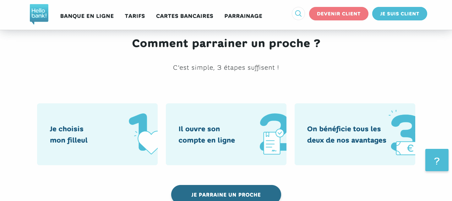 Parrainage Hello bank 100 euros : Étapes pour l'Activer