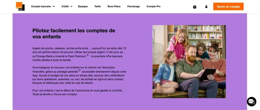 Pourquoi ouvrir un compte Orange Bank famille