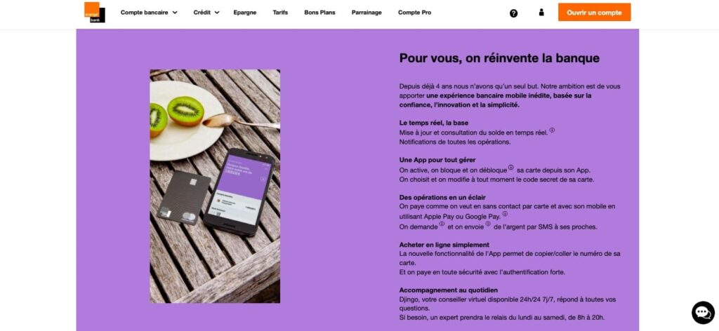 Choisir offre bancaire orange bank