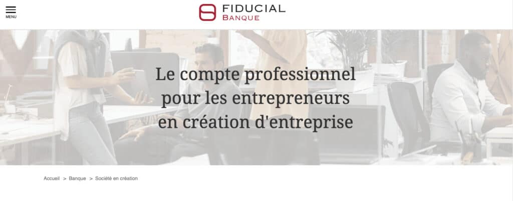 Entreprise en cours de création compte professionel