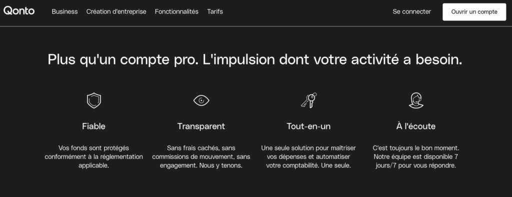 Avantages créer son entreprise avec un compte pro en ligne