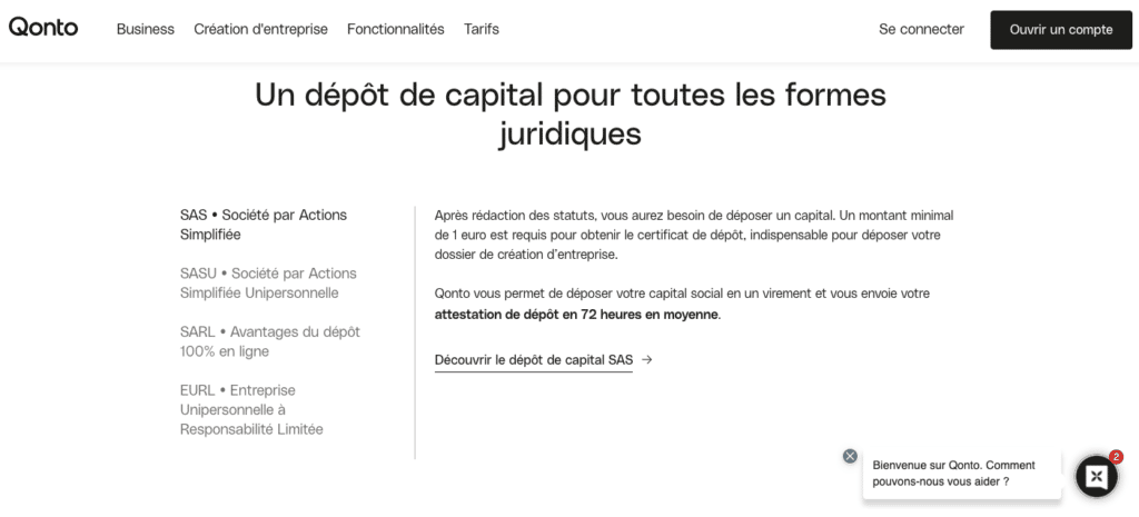 Obligation compte pro création d'entreprise