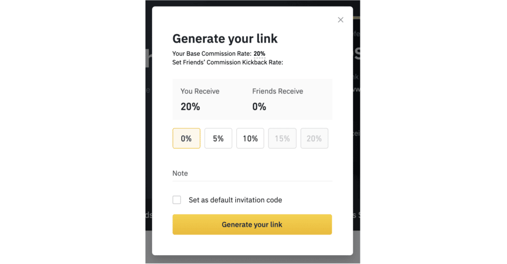 Parrainage binance commission