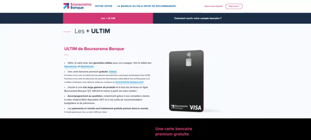 180€ Boursorama banque conditions