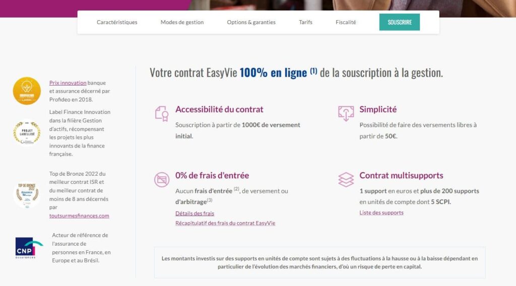 Easyvie avis mode de gestion