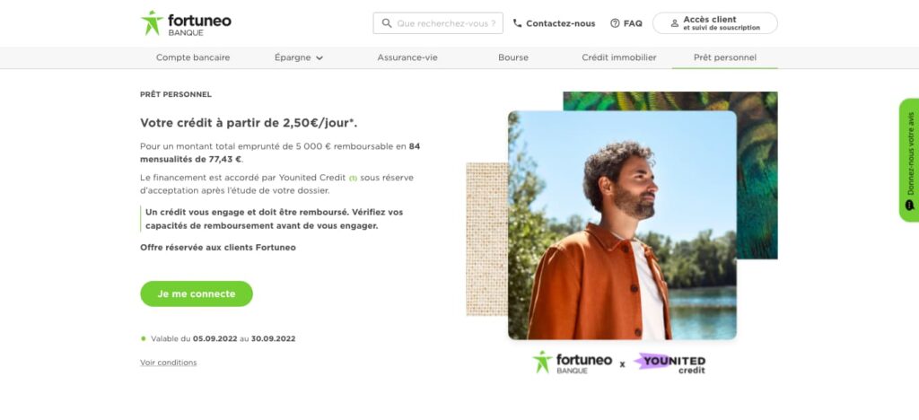 app de prêt d’argent Fortuneo