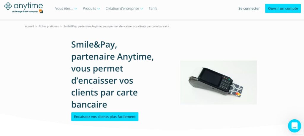 Compte professionnel tpe anytime