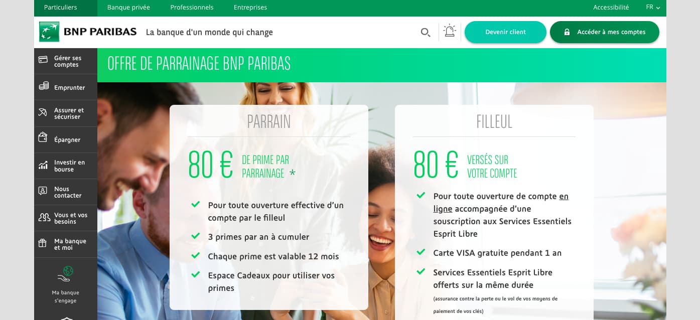 parrainage bnp paribas fonctionnement