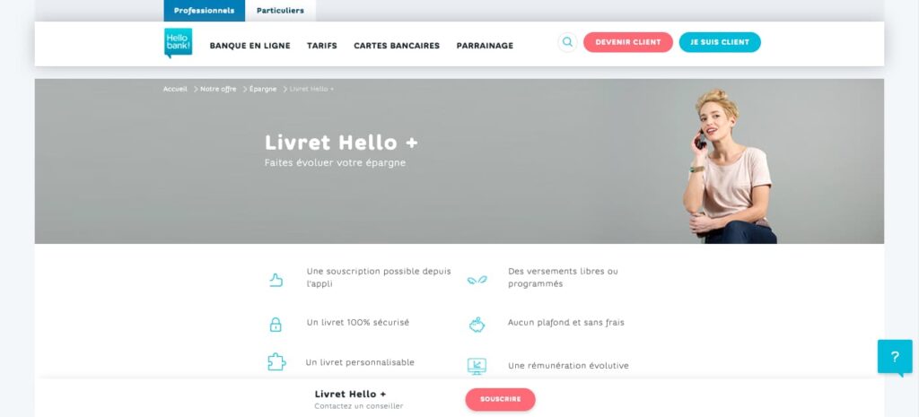 Plafond Livret Hello bank!