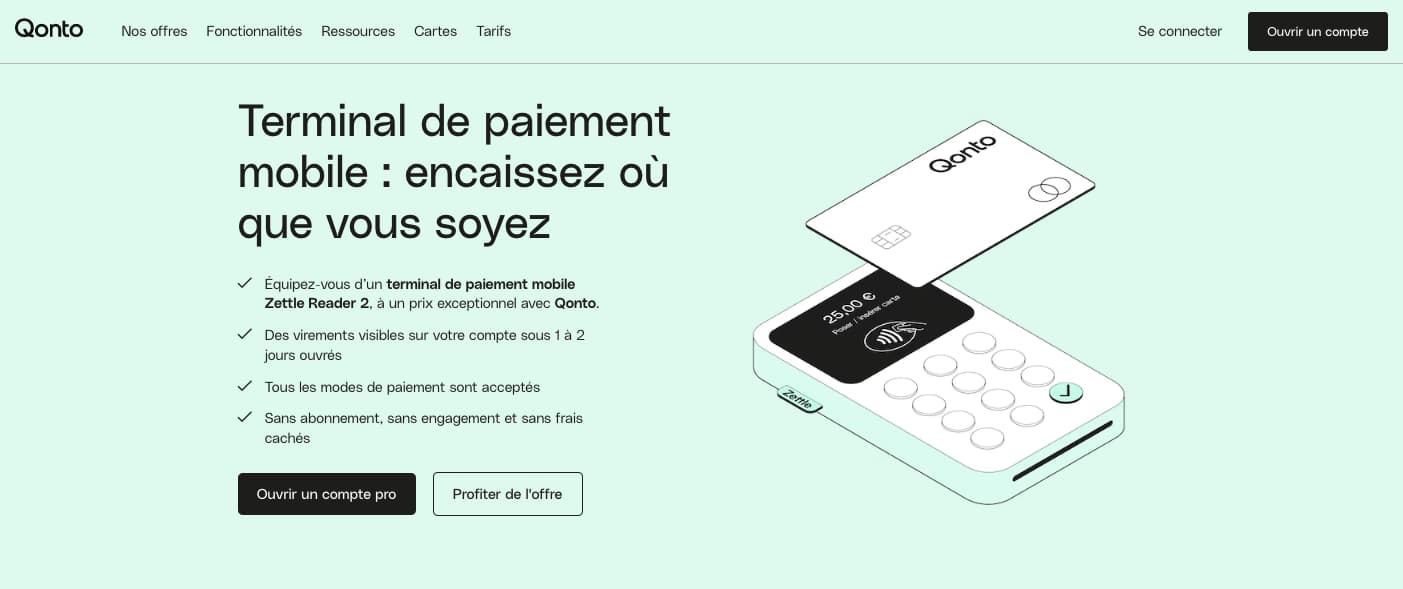 ouverture compte pro avec tpe délai