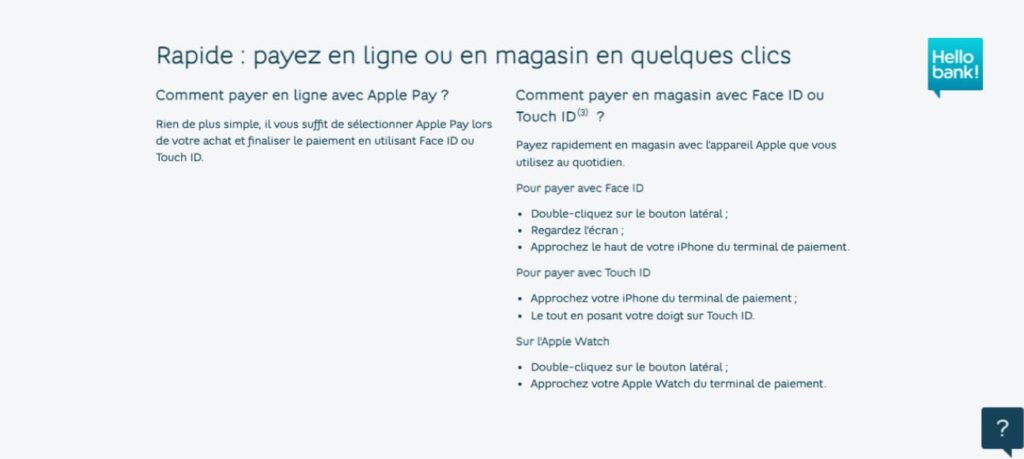 Payer avec Apple Pay Hello Business